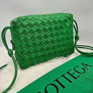 Bottega Veneta  Parakeet Green Camera Bag